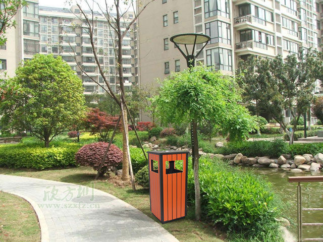 欣方圳鋼木垃圾桶 讓您感受自然田園風光