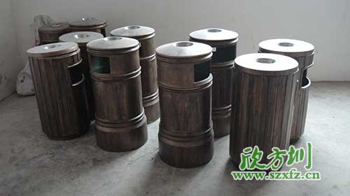 古意盎然,韶關(guān)園林仿銅玻璃鋼垃圾桶